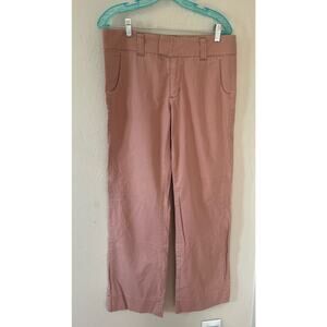 Women's Gap Low Rise Stretch Pink Straight Leg Khaki Pants Size 10